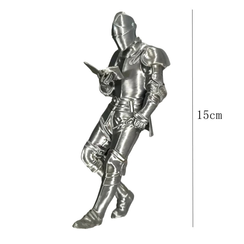 Off-Duty Knight — Medieval Reading Knight Bookshelf Figurine