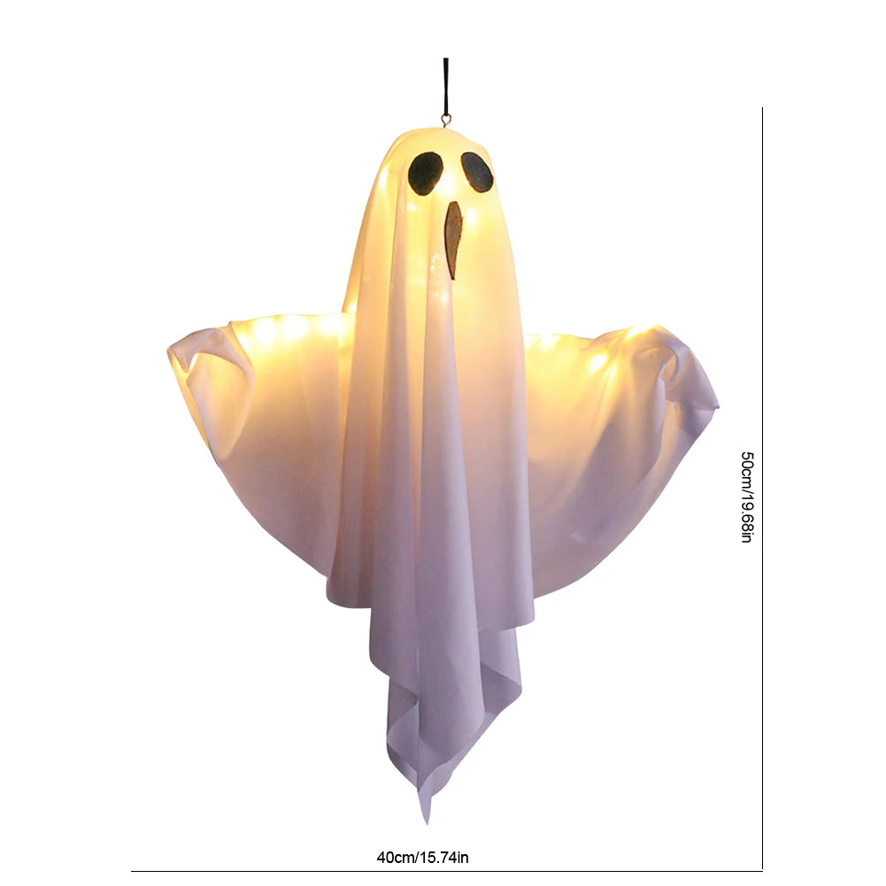 Glowing Hanging Ghost — Light-Up Halloween Decoration