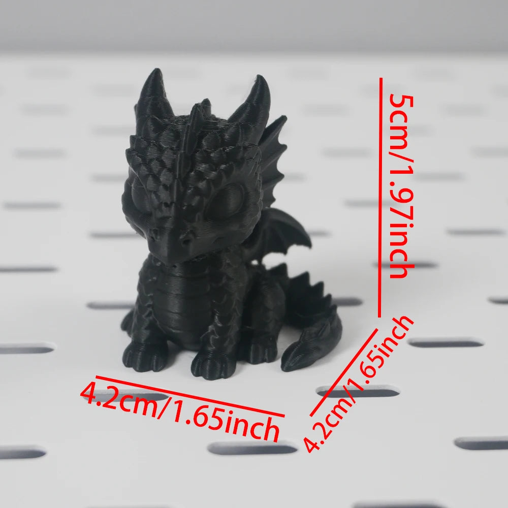 Baby Dragon Figurine — Cute Mini 3D Printed Fantasy Ornament