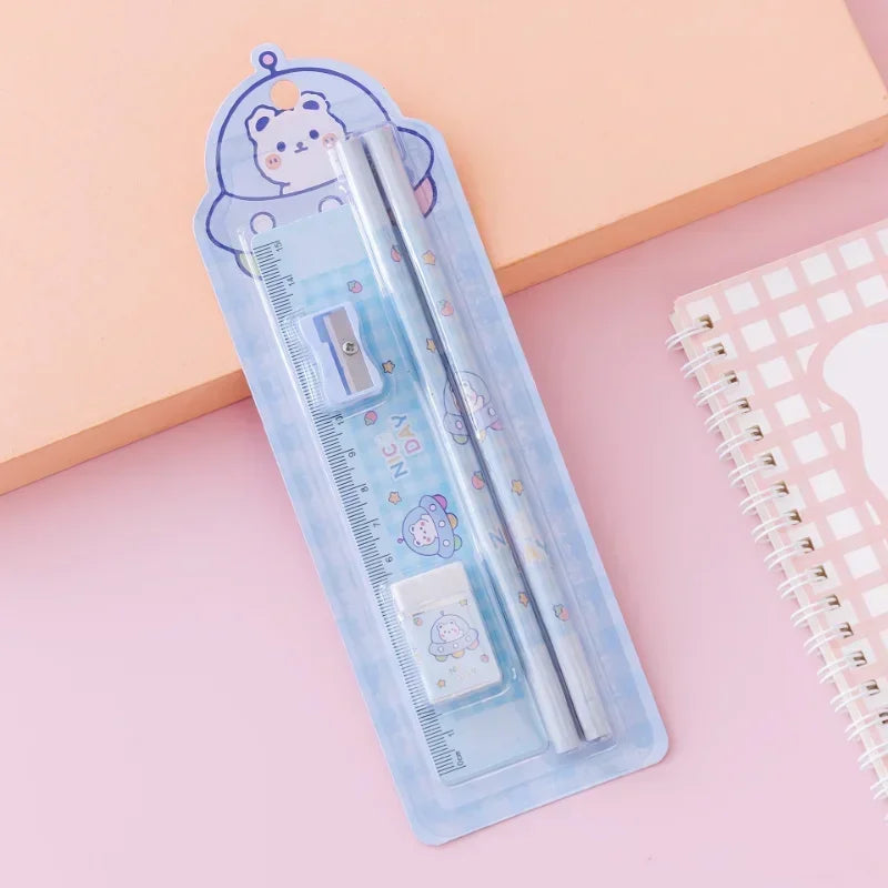 Little Scribblers — Cartoon Stationery Gift Set (5 Pieces)