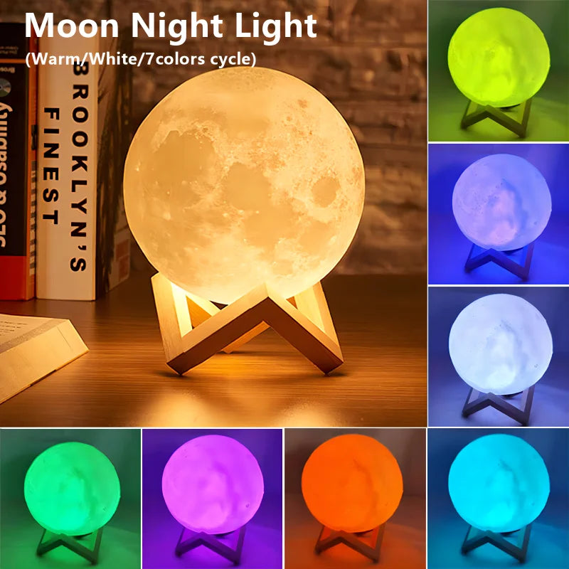 LED Moon Lamp Night Light — Magical Galaxy Glow