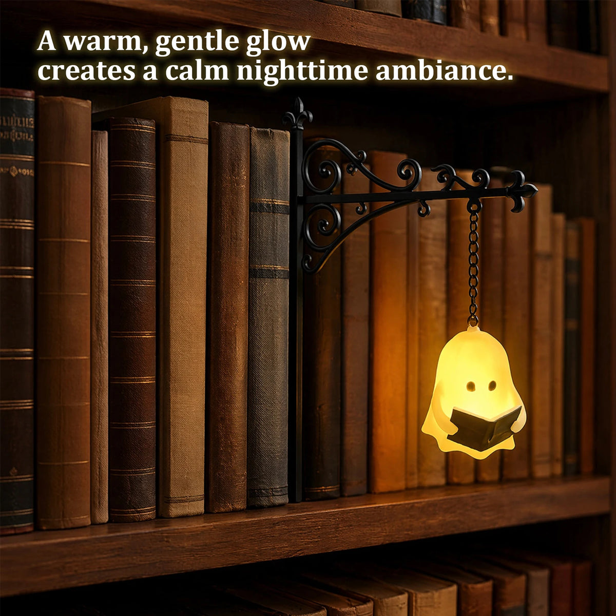 Magic Halloween Library Lantern — Warm LED Bookshelf & Reading Nook Light