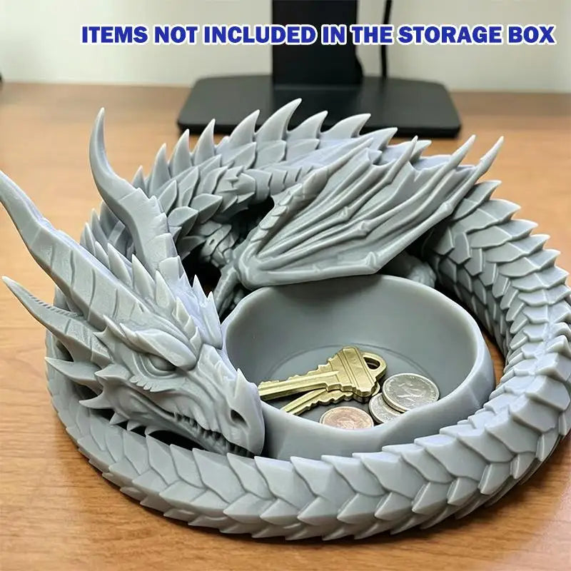 Dragon's Treasure Tray — 3D Printed Fantasy Jewellery & Trinket Holder