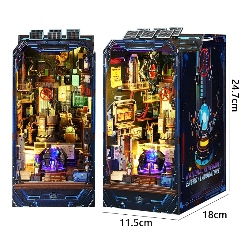 DIY Book Nook Kit — 3D Wooden Miniature Puzzle Bookend Scene (Various Designs)