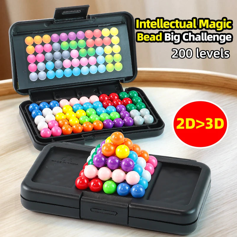 Magnetic Magic Ball Puzzle — 2D & 3D Pyramid Brain Teaser Game