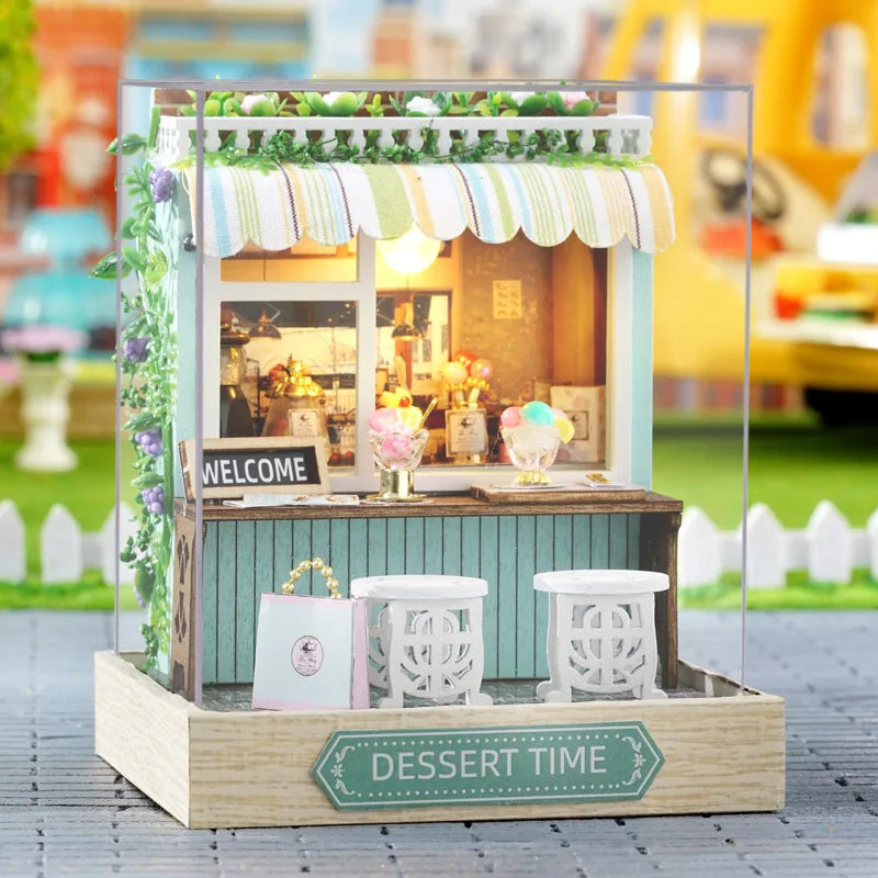 Mini DIY Wooden Dollhouse Room Kit