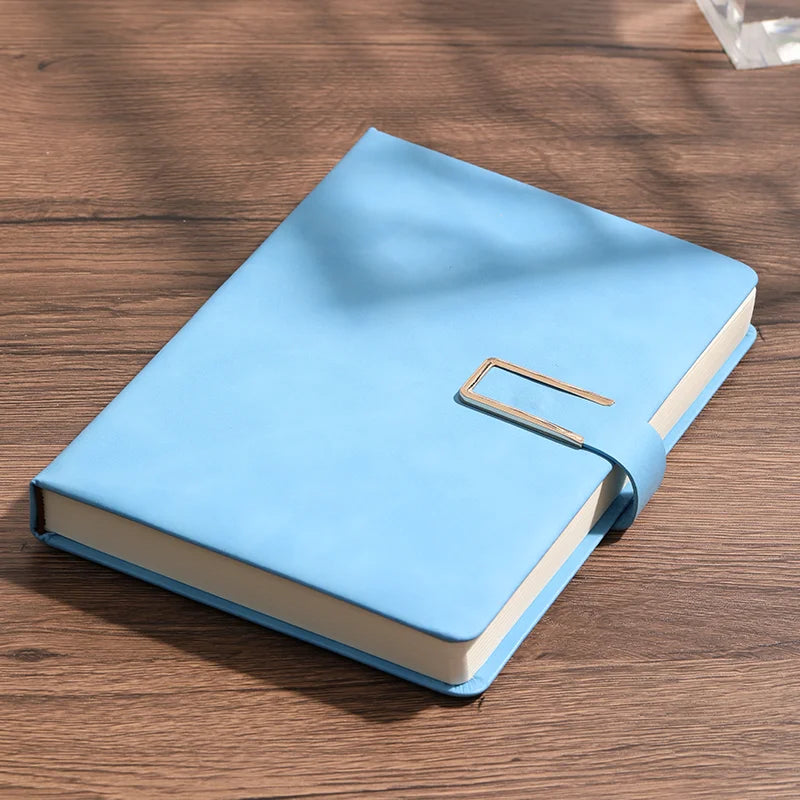 Vintage A5 Leather Notebook — With U-Buckle Closure