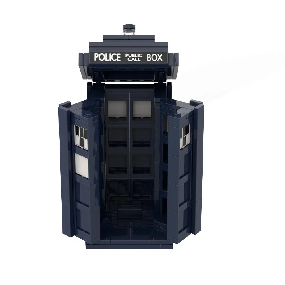 Vintage Police Box Building Block Model